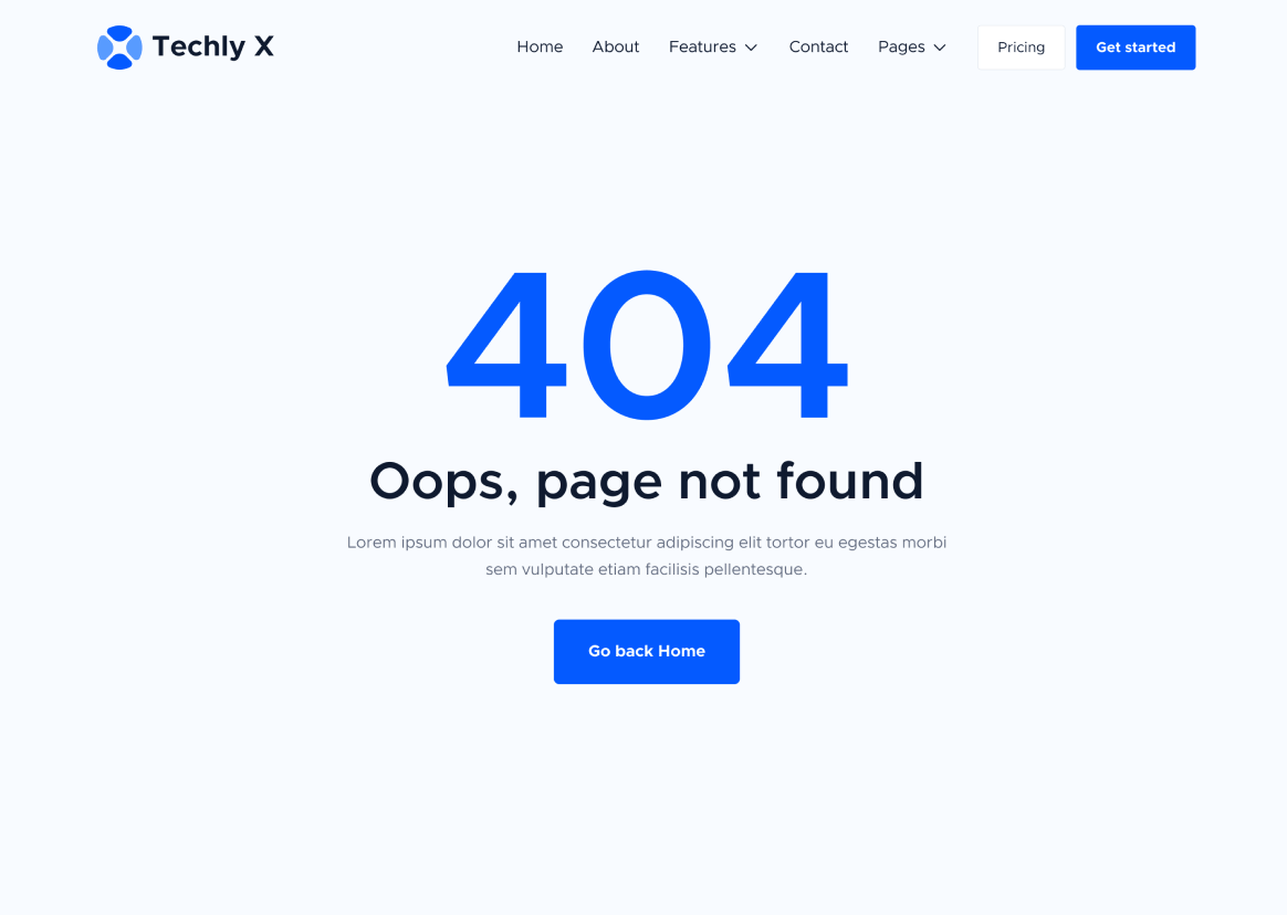 404 Not Found - Techly X Webflow Template