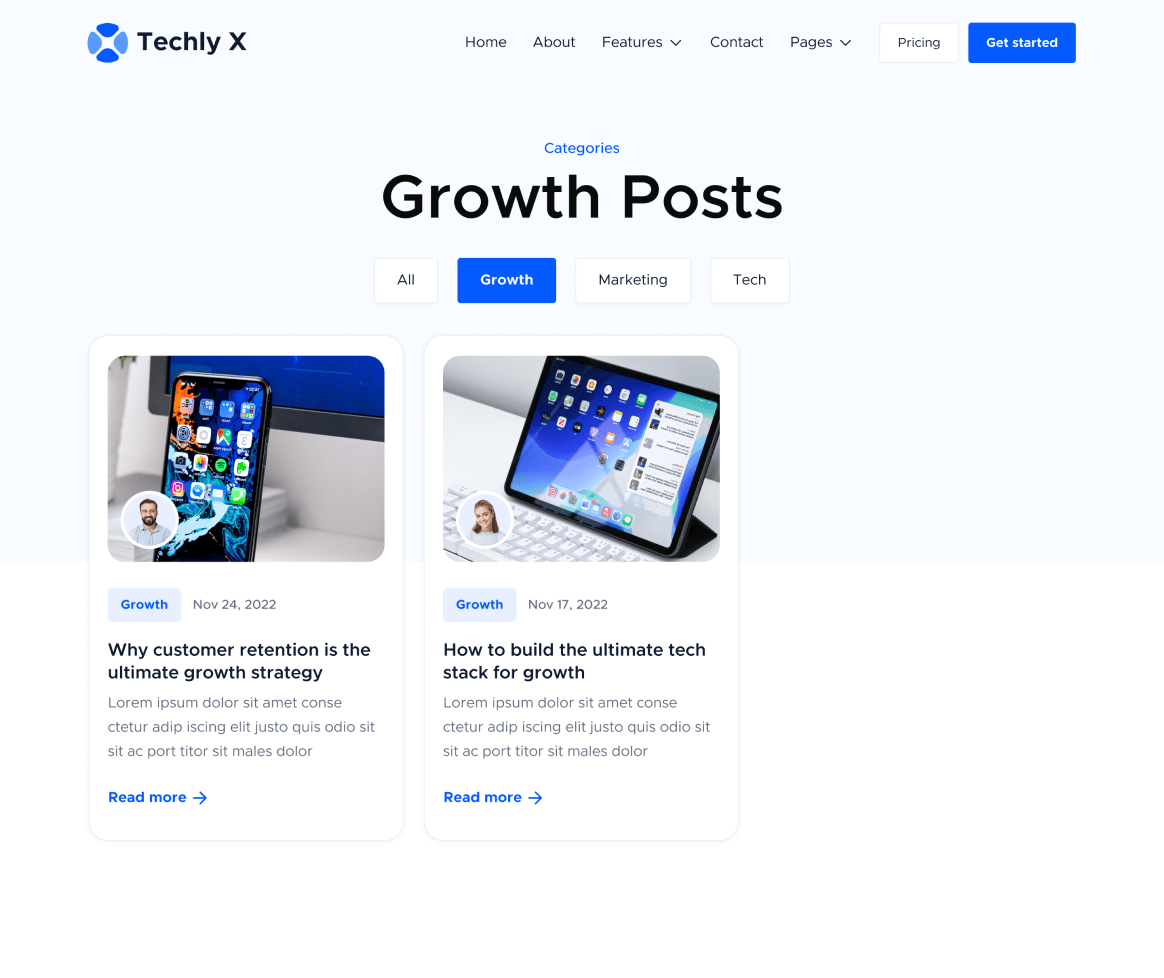 Blog Category - Techly X Webflow Template