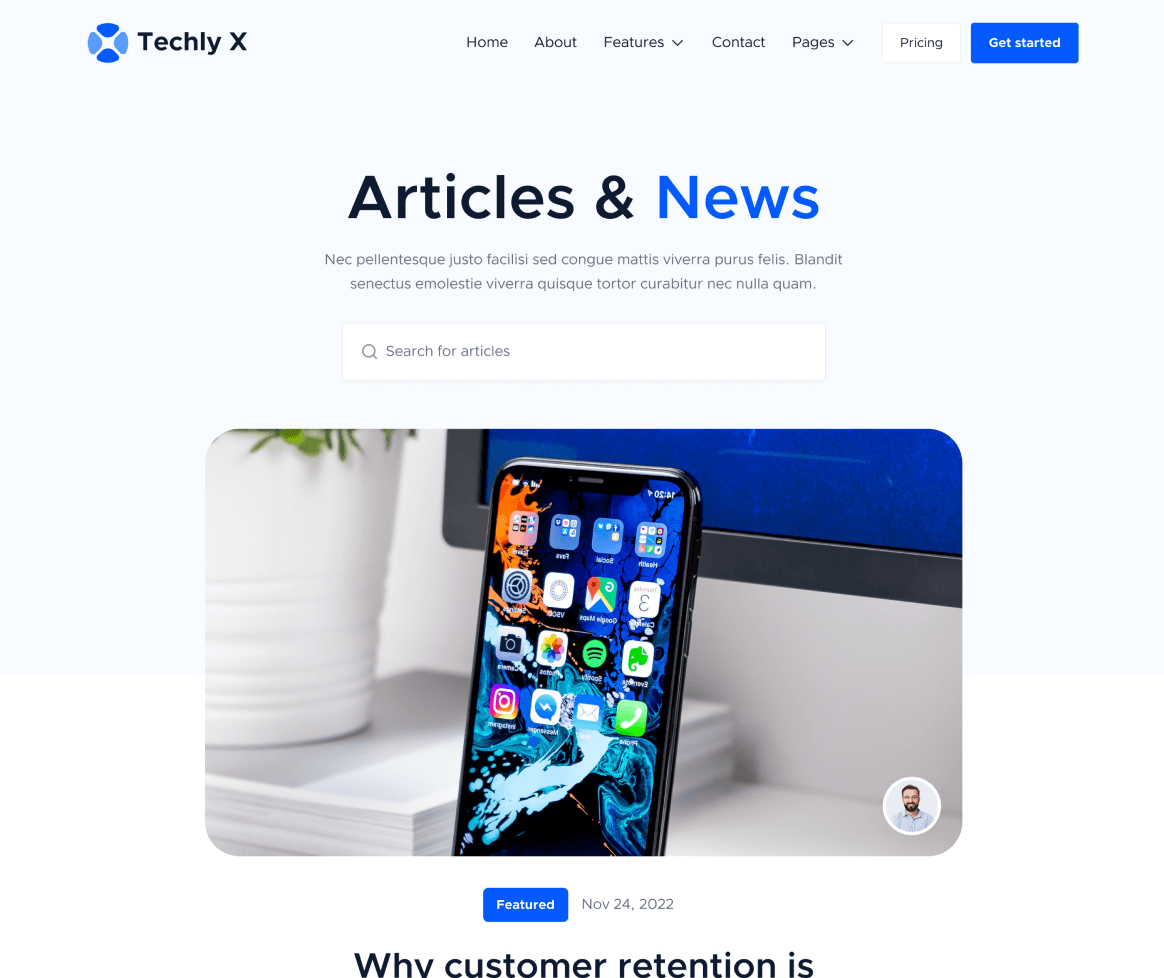 Blog - Techly X Webflow Template