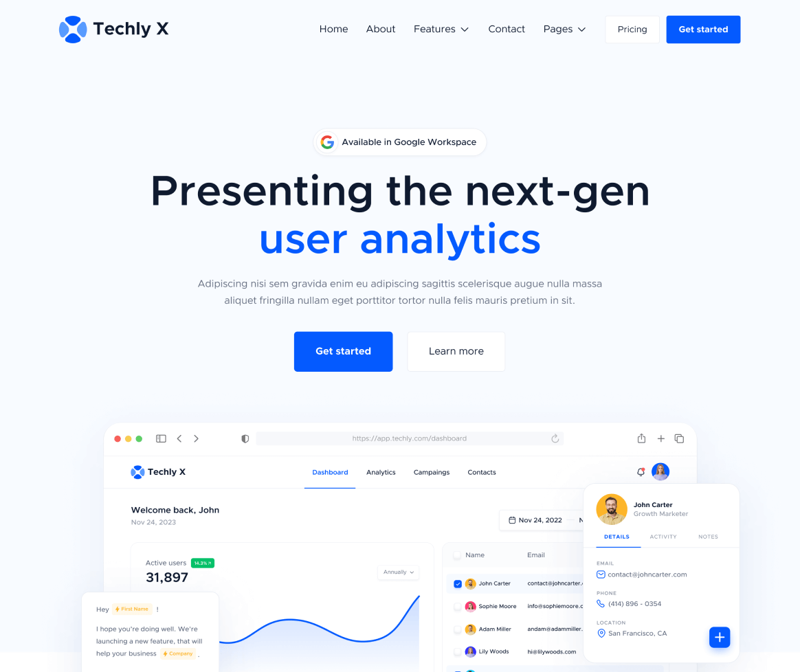 Home - Techly X Webflow Template