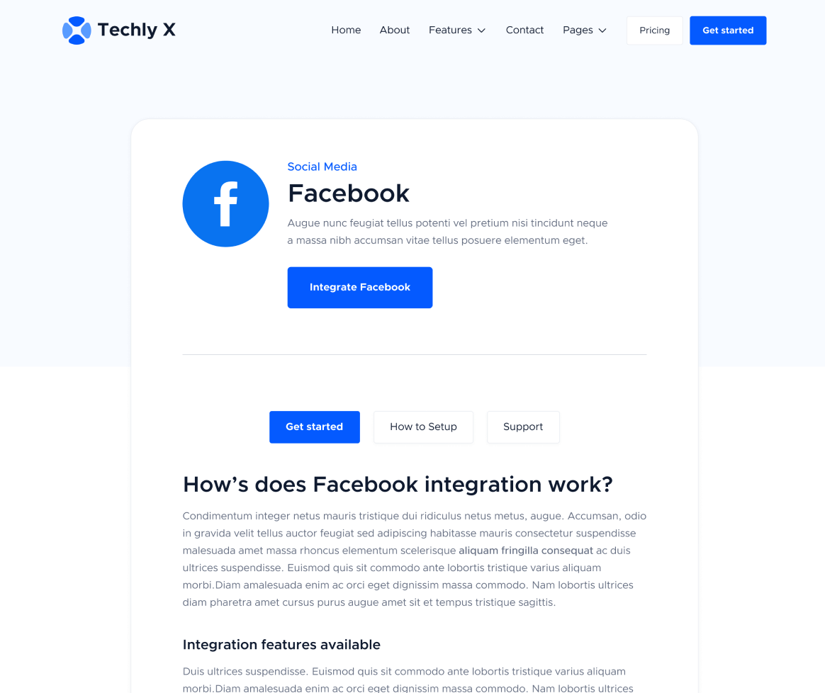 Integration Single - Techly X Webflow Template