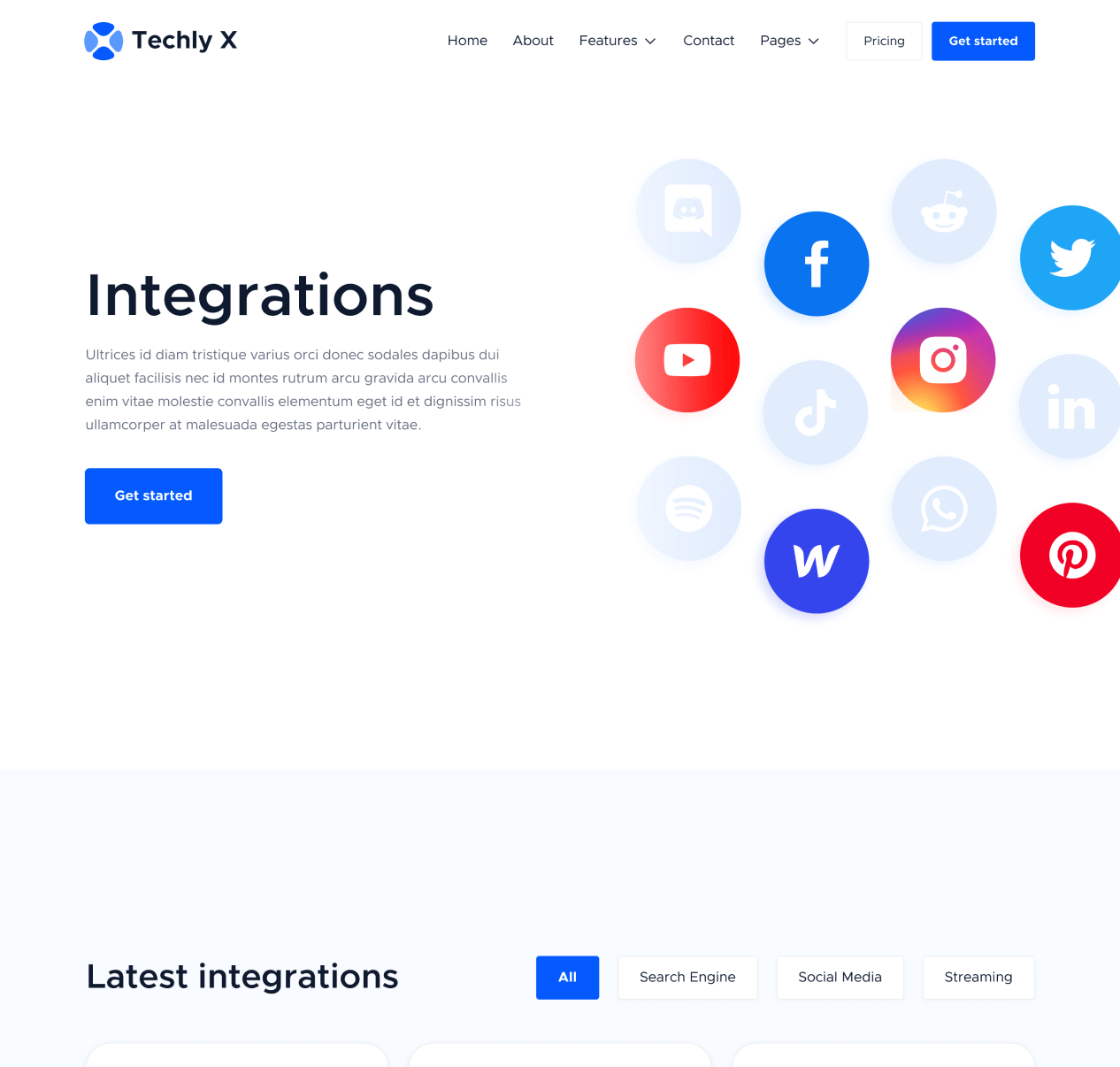 Integrations - Techly X Webflow Template