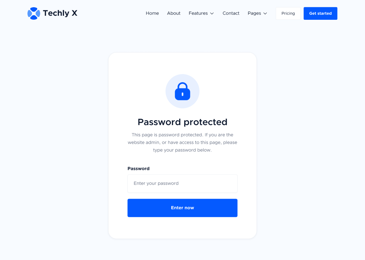 Password Protected - Techly X Webflow Template