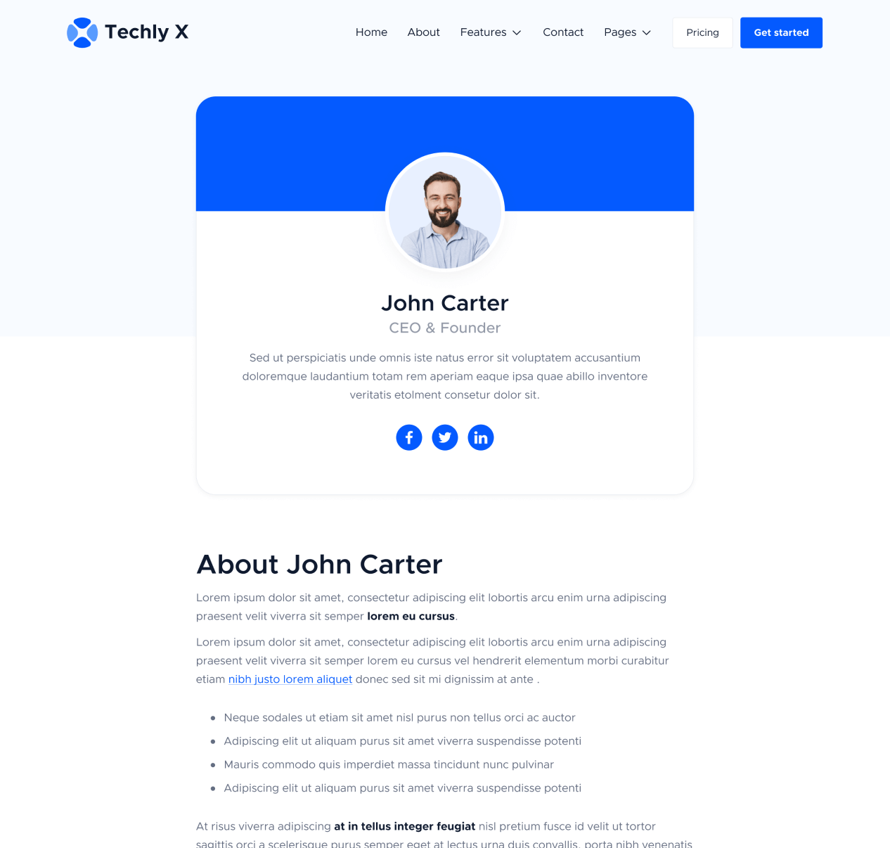 Team Member - Techly X Webflow Template